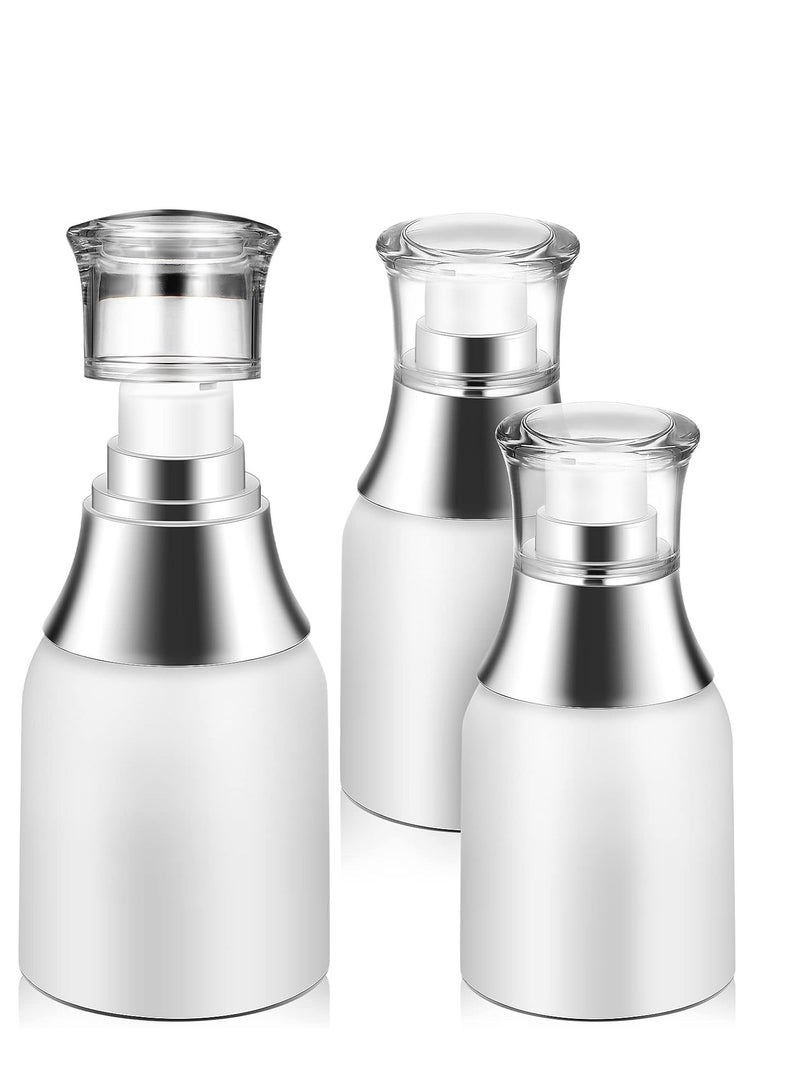 3 Pcs Airless Pump Bottles Acrylic Airless Pump Vacuum Bottles Cosmetic Refillable Airless Travel Lotion Jar With Lid for Thick Moisturizer Skincare Cream 30ml - Image 1
